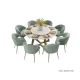 Comedor circular Marbera de 8 sillas