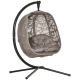 Silla Colgante con Soporte 126x96x172 cm color Bicolor + cojin ideal para una sola persona