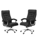 Silla Ejecutiva de Cuero Negro con Altura Ajustable