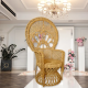 Silla Pavo Real de ratán con diseño artesanal y detalles en textura