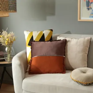 Cojín Algodón dos Tonos con Cierre 45×45 cm especial para tus muebles de hogar