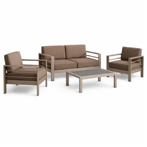 Set de Sofás de Aluminio Modernos para Exterior