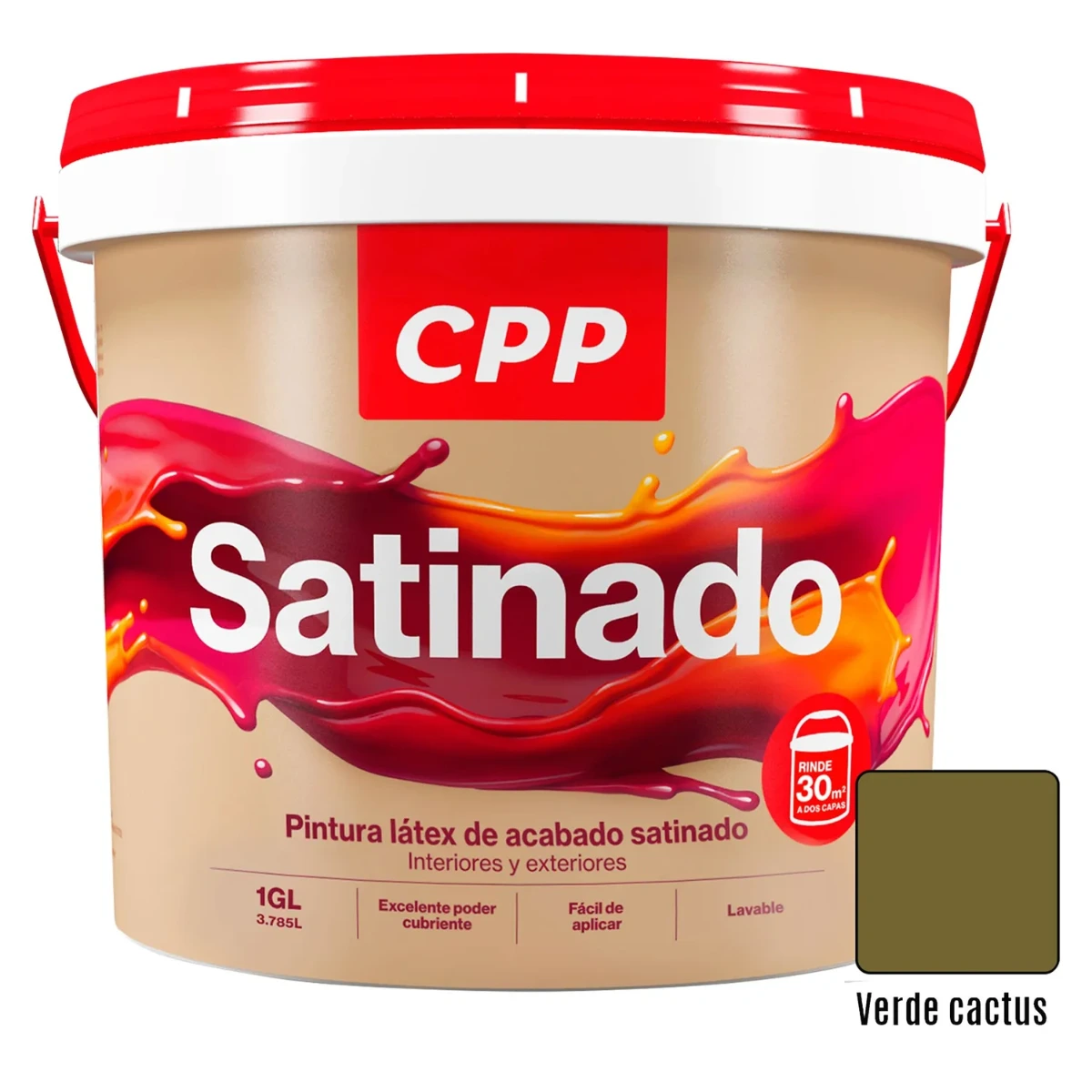 Pintura cpp tex satinado verde