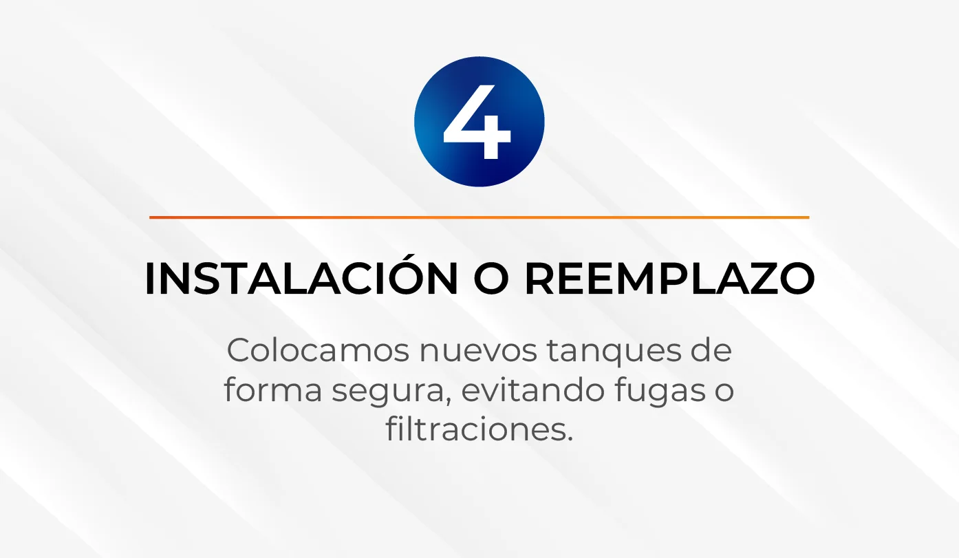 Servicio intalacion reemplazo tanques