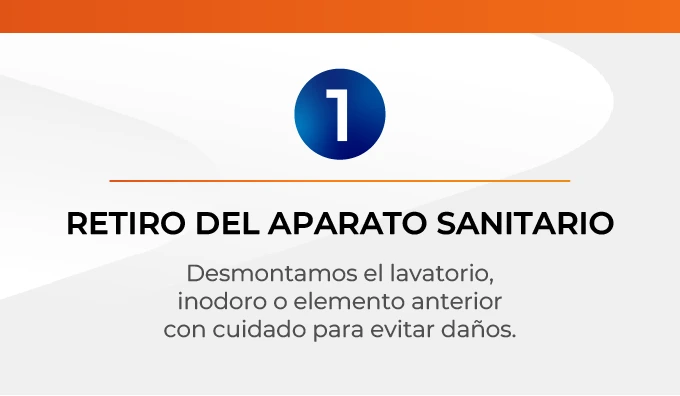 Instalacion retiro del aparato sanitario