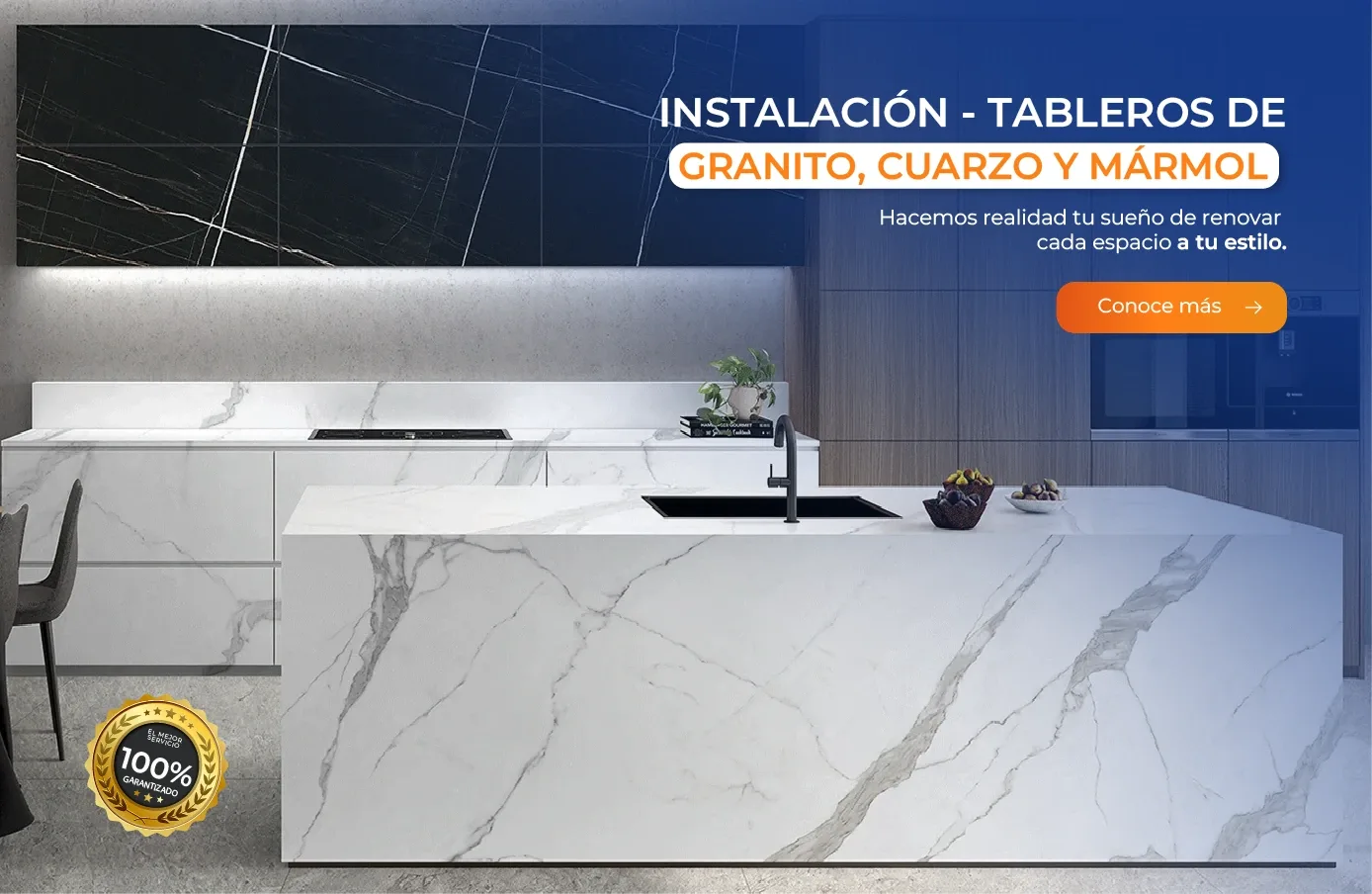 Instalacion tableros cuarzo marmol