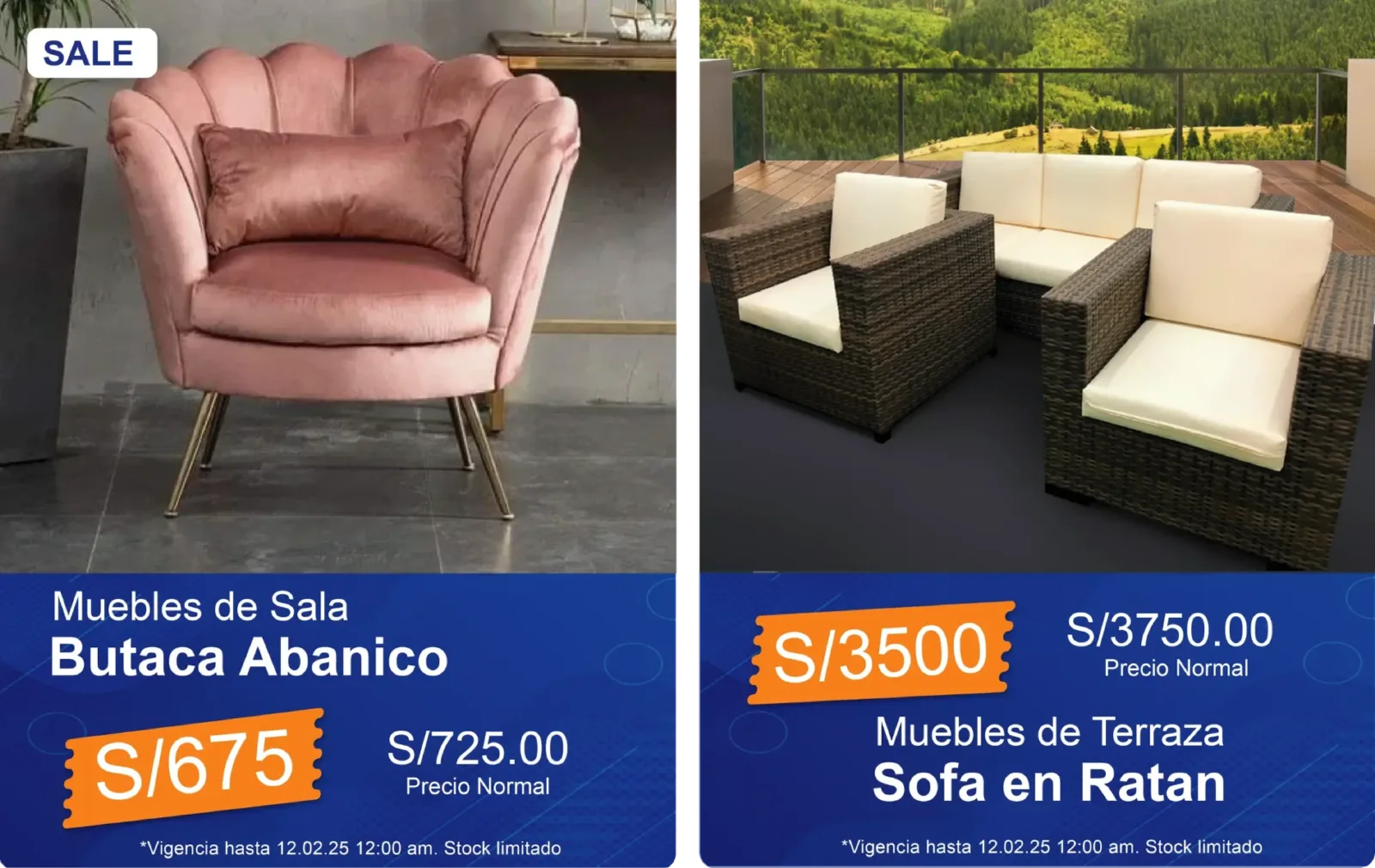 Butaca abanico