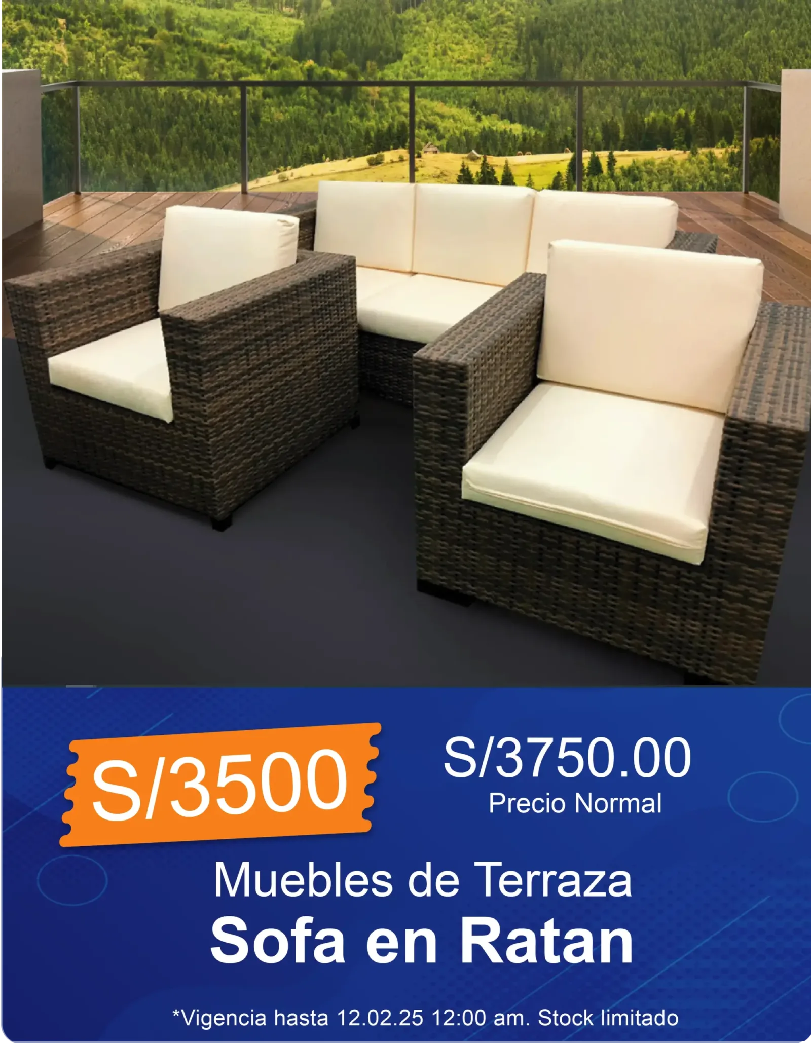 Sofa en ratan