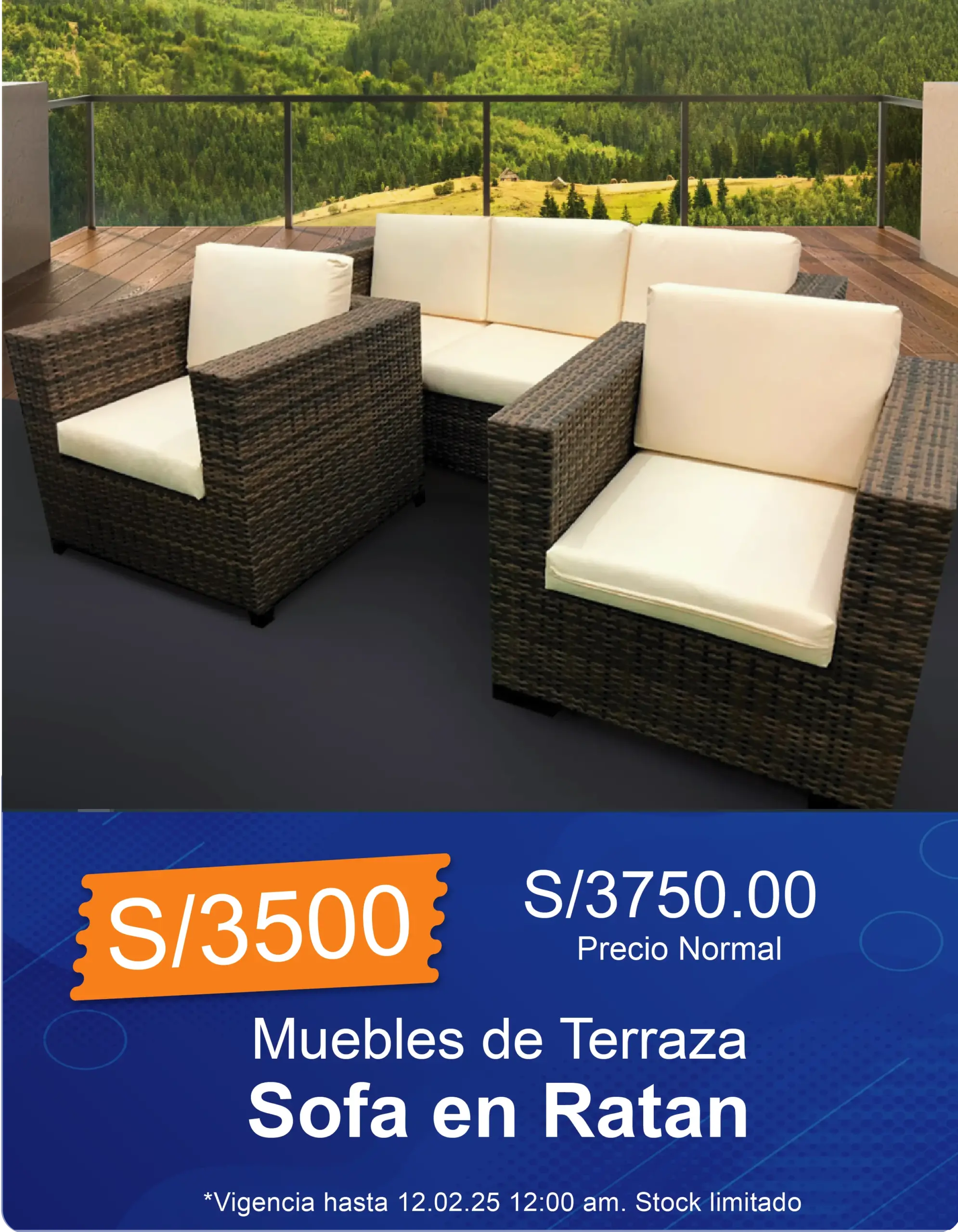 Sofa en ratan Sofa en ratan