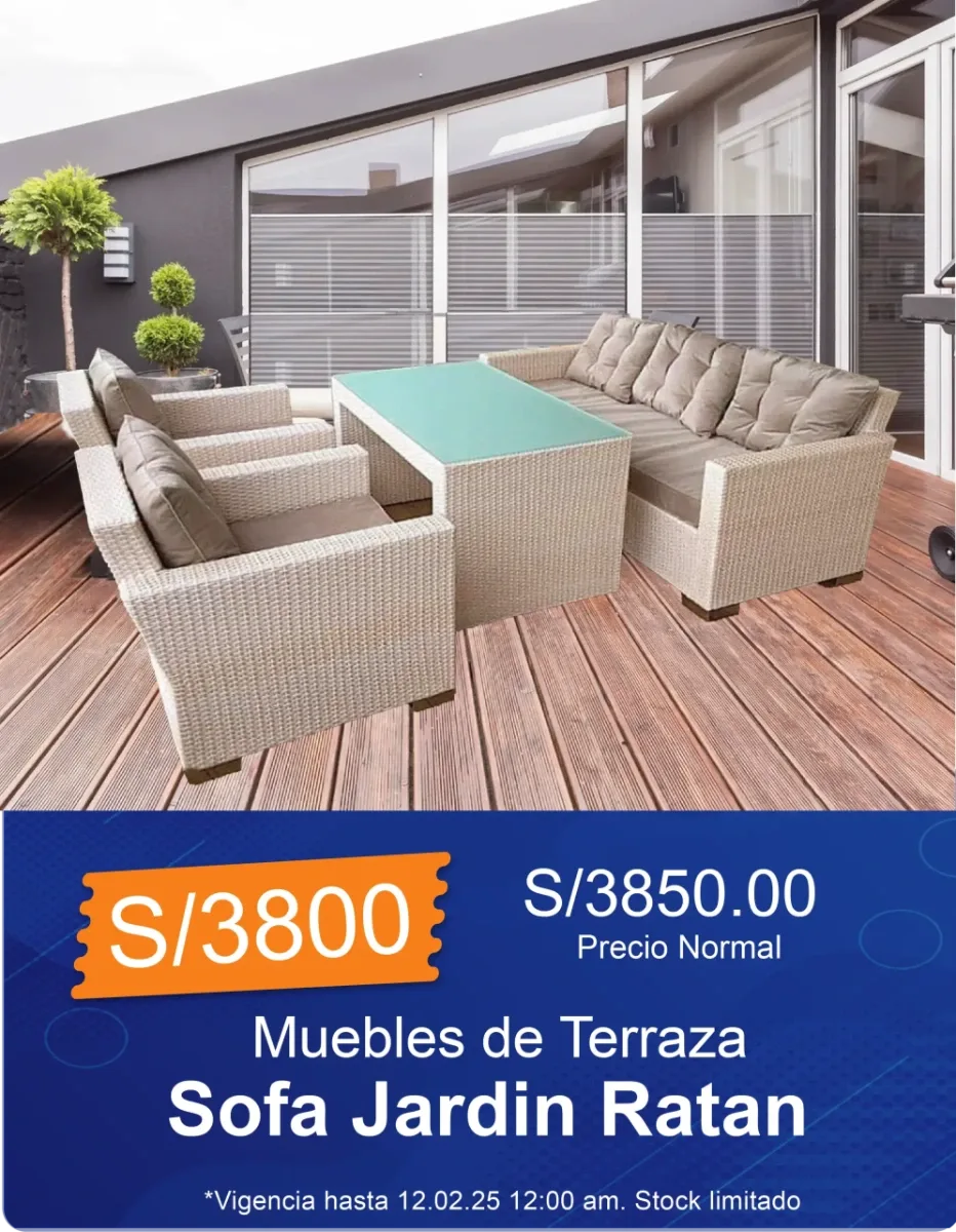 Sofa jardin ratan